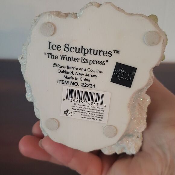 Vintage Russ Berrie & Co. Ice Sculptures -  The Winter Express Resin Figurine - Picture 7 of 10